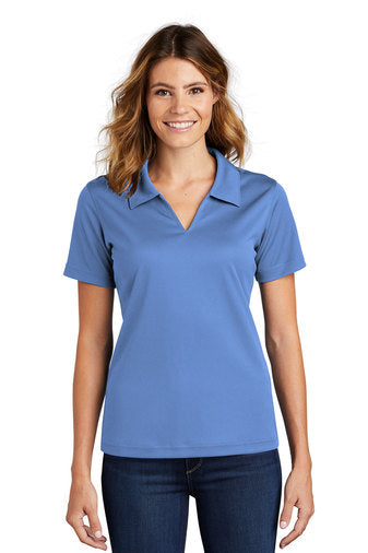 Sport-Tek® Ladies Dri-Mesh® L469 V-Neck Polo Blueberry