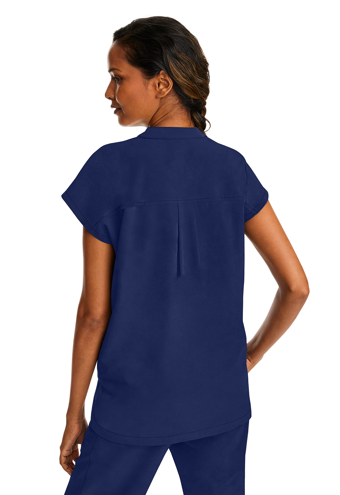 Healing Hands Purple Label 2152 Women's Journey Boxy Top Navy Back
