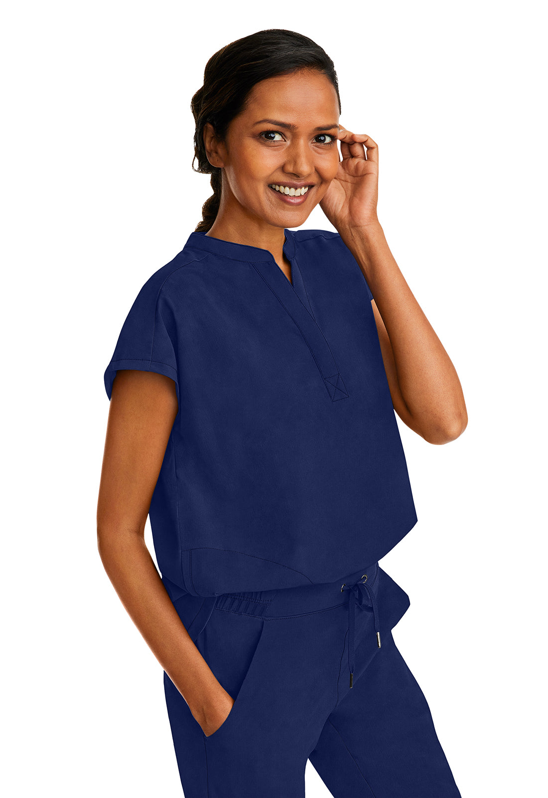 Healing Hands Purple Label 2152 Women's Journey Boxy Top Navy