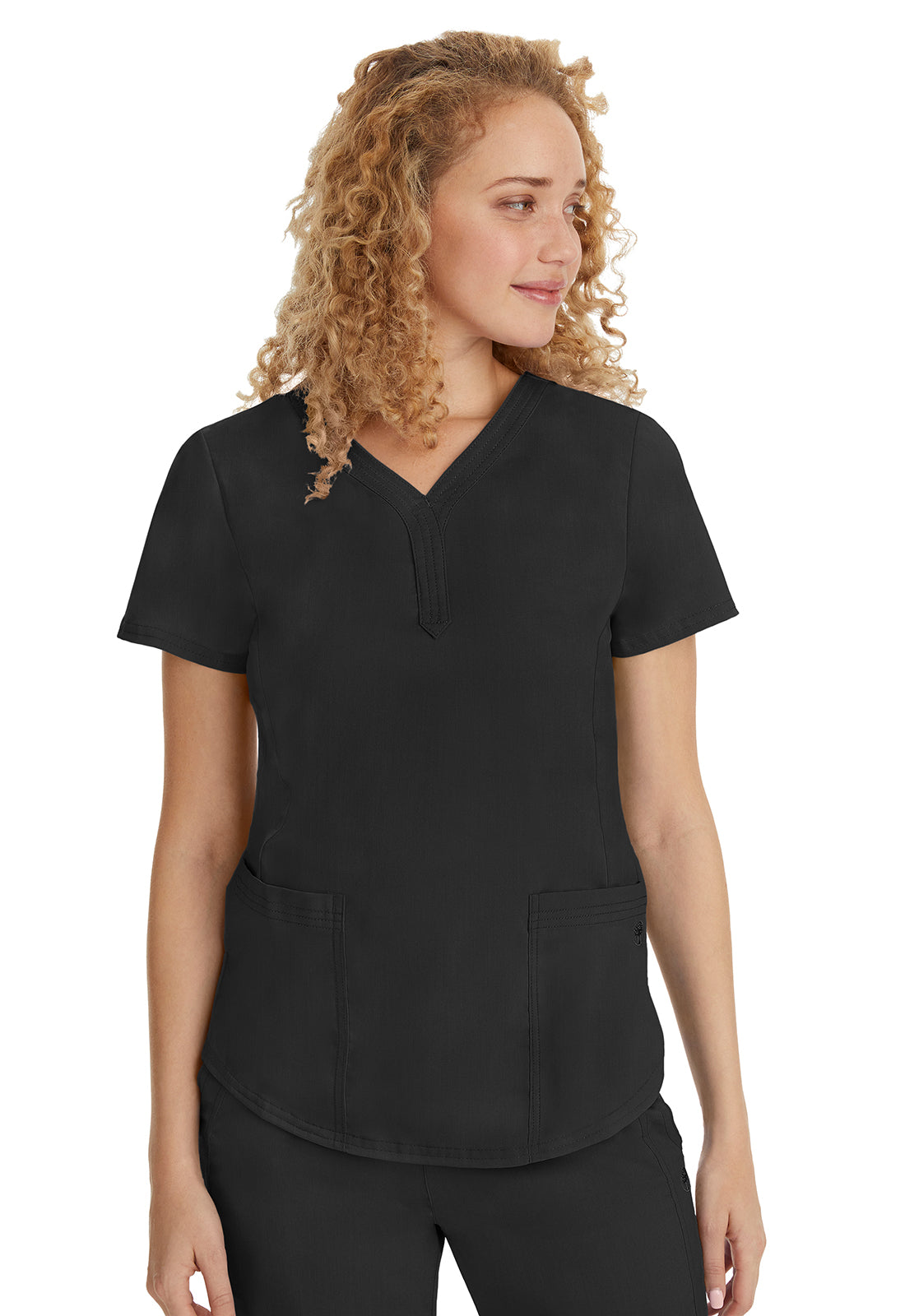 Healing Hands Purple Label 2167 Jane Y-Neck Top Black