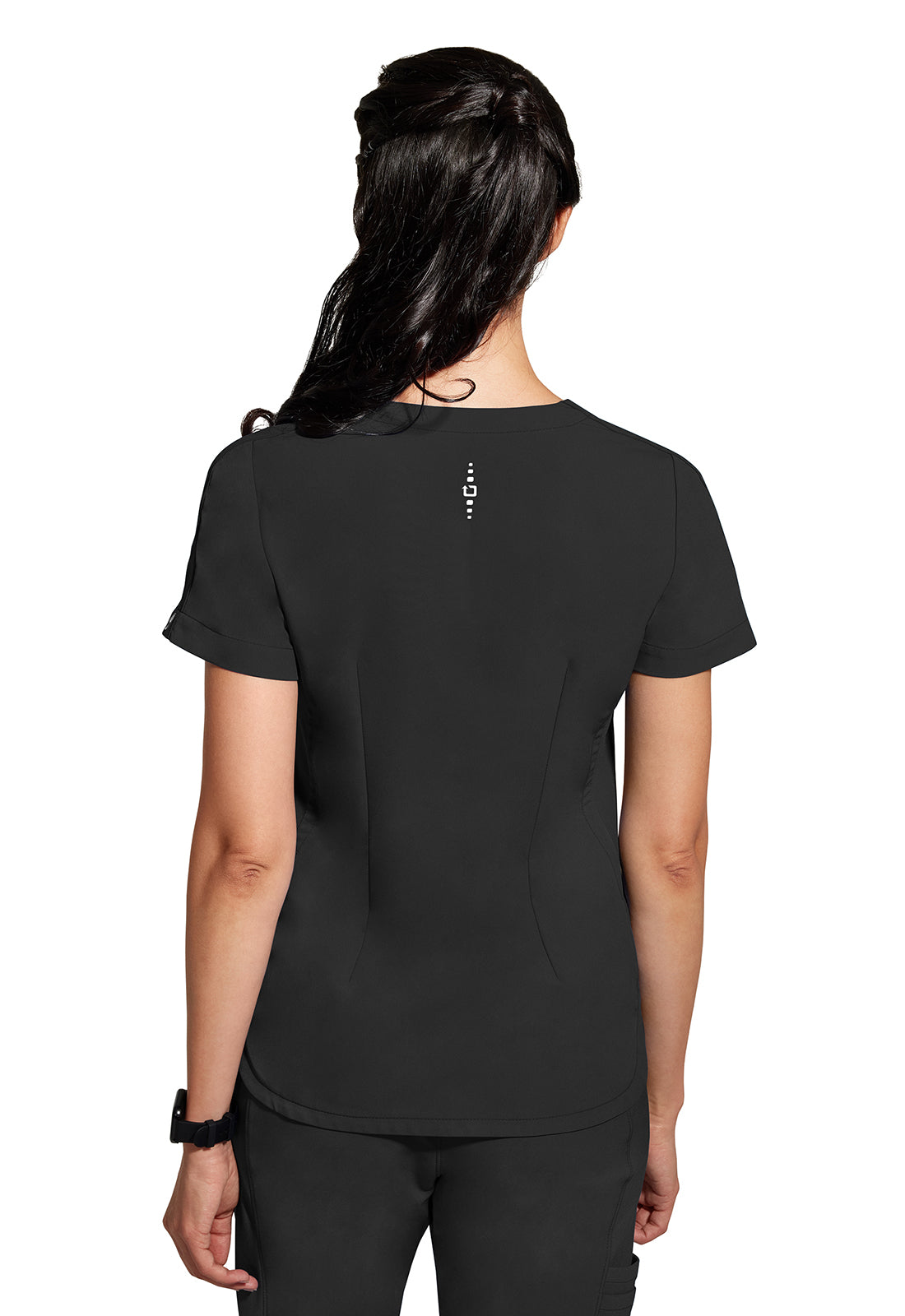 Healing Hands 360 Carly V-Neck Top Black Back