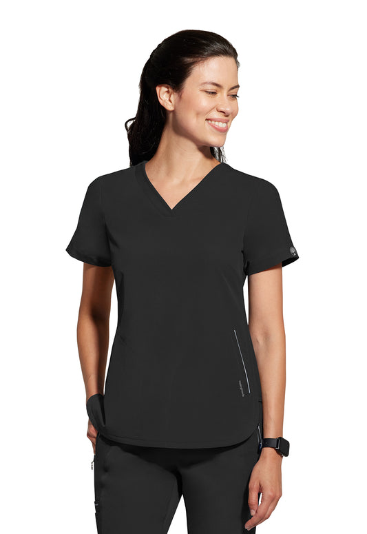 Healing Hands 360 Carly V-Neck Top Black
