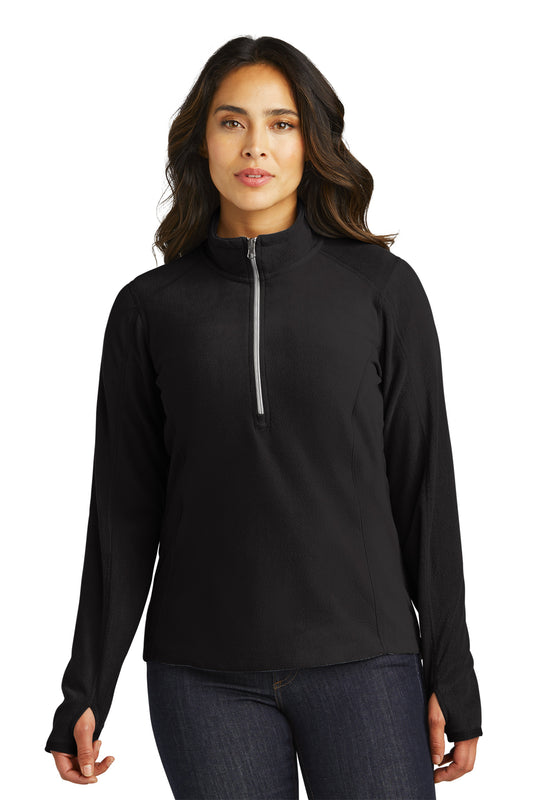 Port Authority® L224 Ladies Microfleece 1/2-Zip Pullover Black