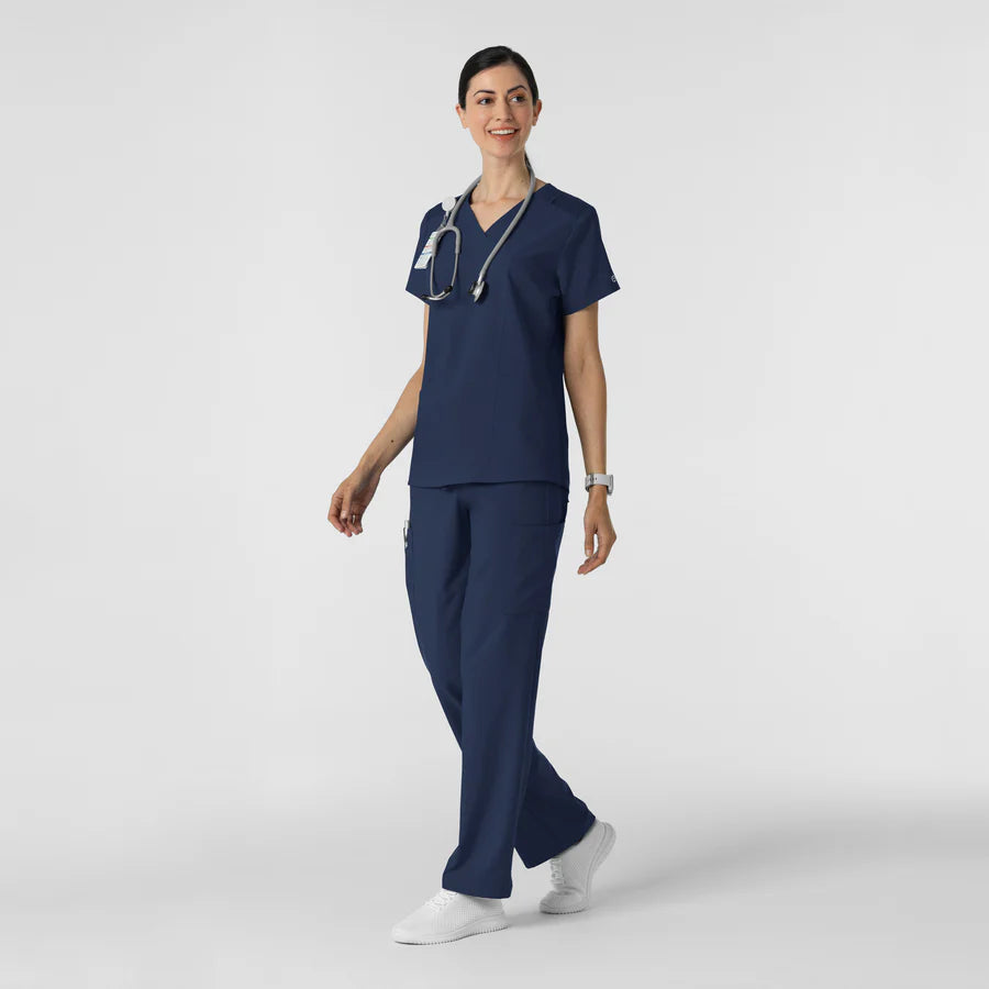 W123 Women's 5145-Navy Cargo Utility Scrub Pant