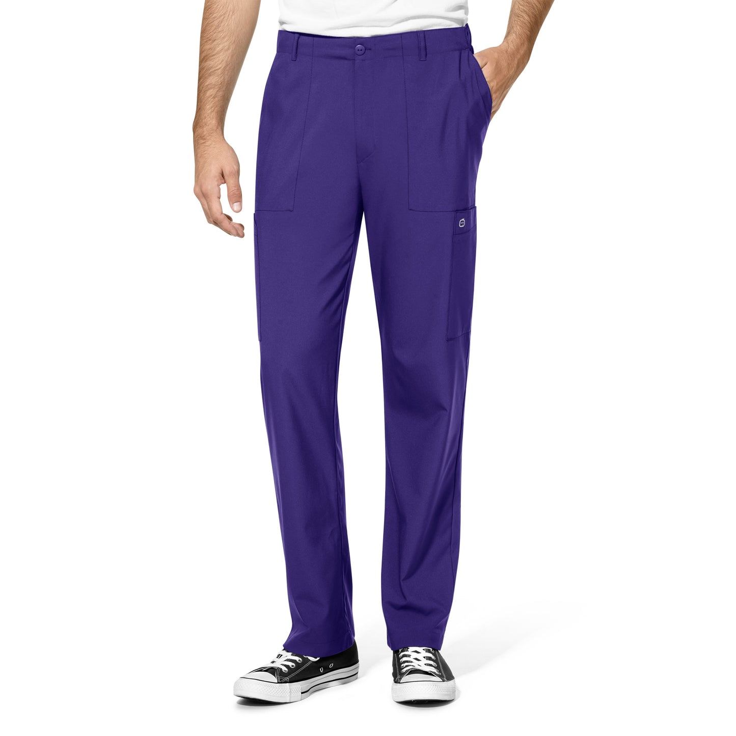 WonderWink W123 Men's 5355 7 Pocket Straight Leg Pant Grape