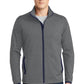 Sport-Tek® Sport-Wick® Stretch Contrast Full-Zip Jacket Grey/Navy