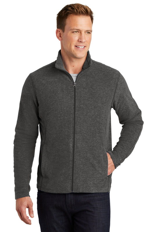 Port Authority® F235 Heather Microfleece Full-Zip Jacket Black