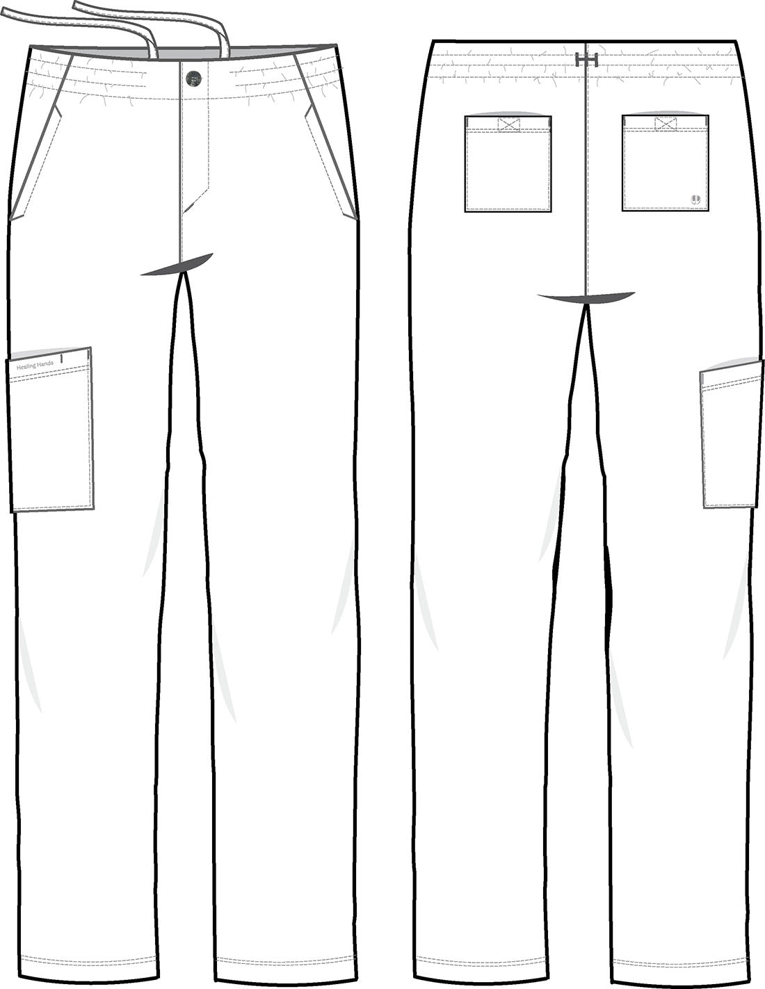 Healing Hands HH Works 9590 Ryan Straight Leg Men's Pant Sketch