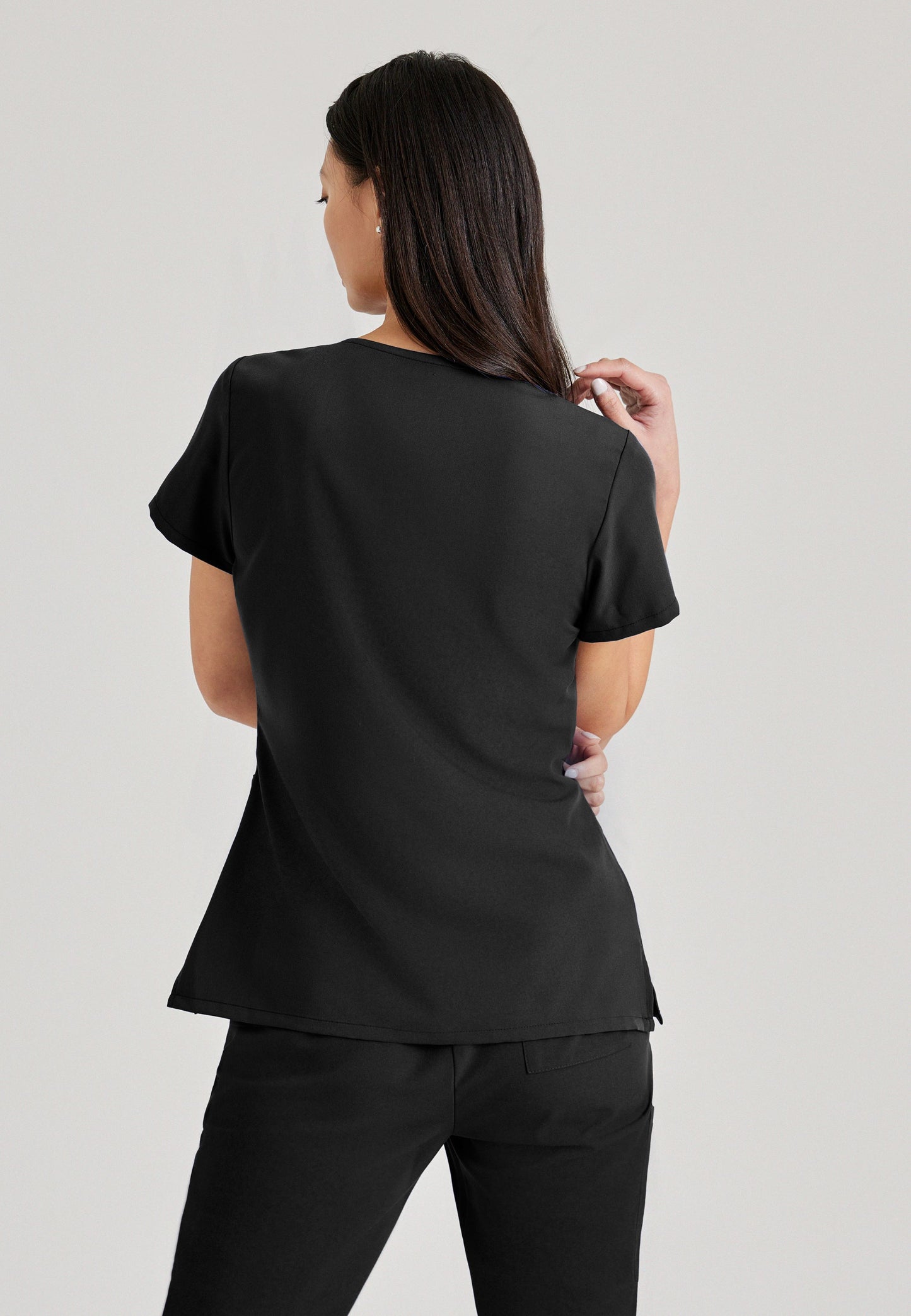 Barco Unify BUT167 Purpose Women's V-Neck Top Black Back