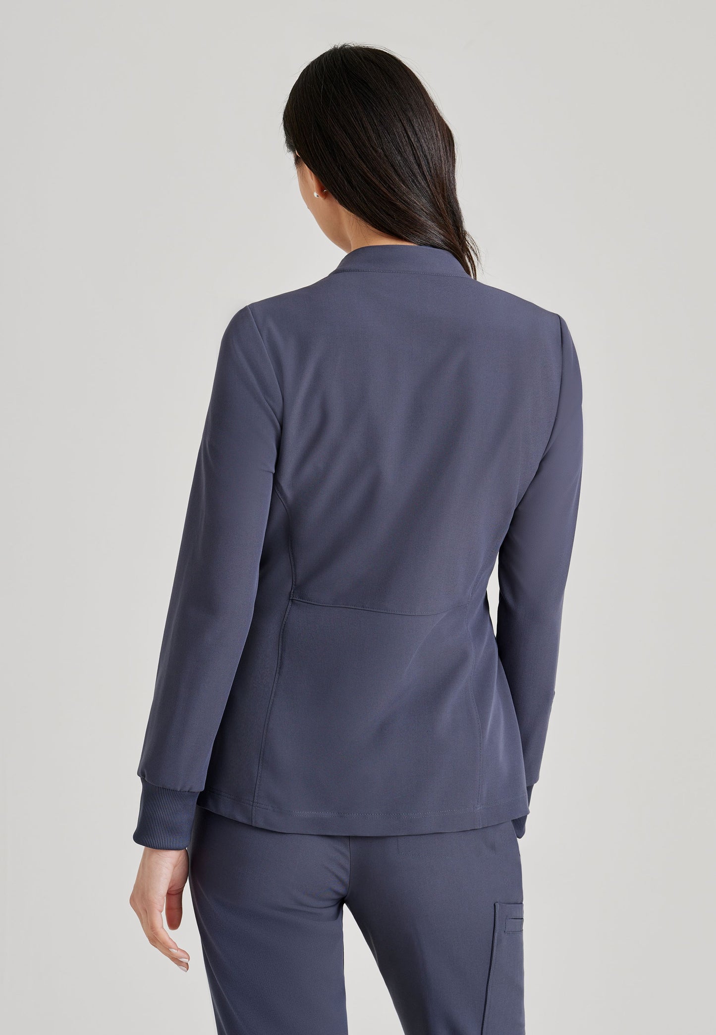 Barco Unify BUW884 Women's Warm Up Jacket Pewter Back