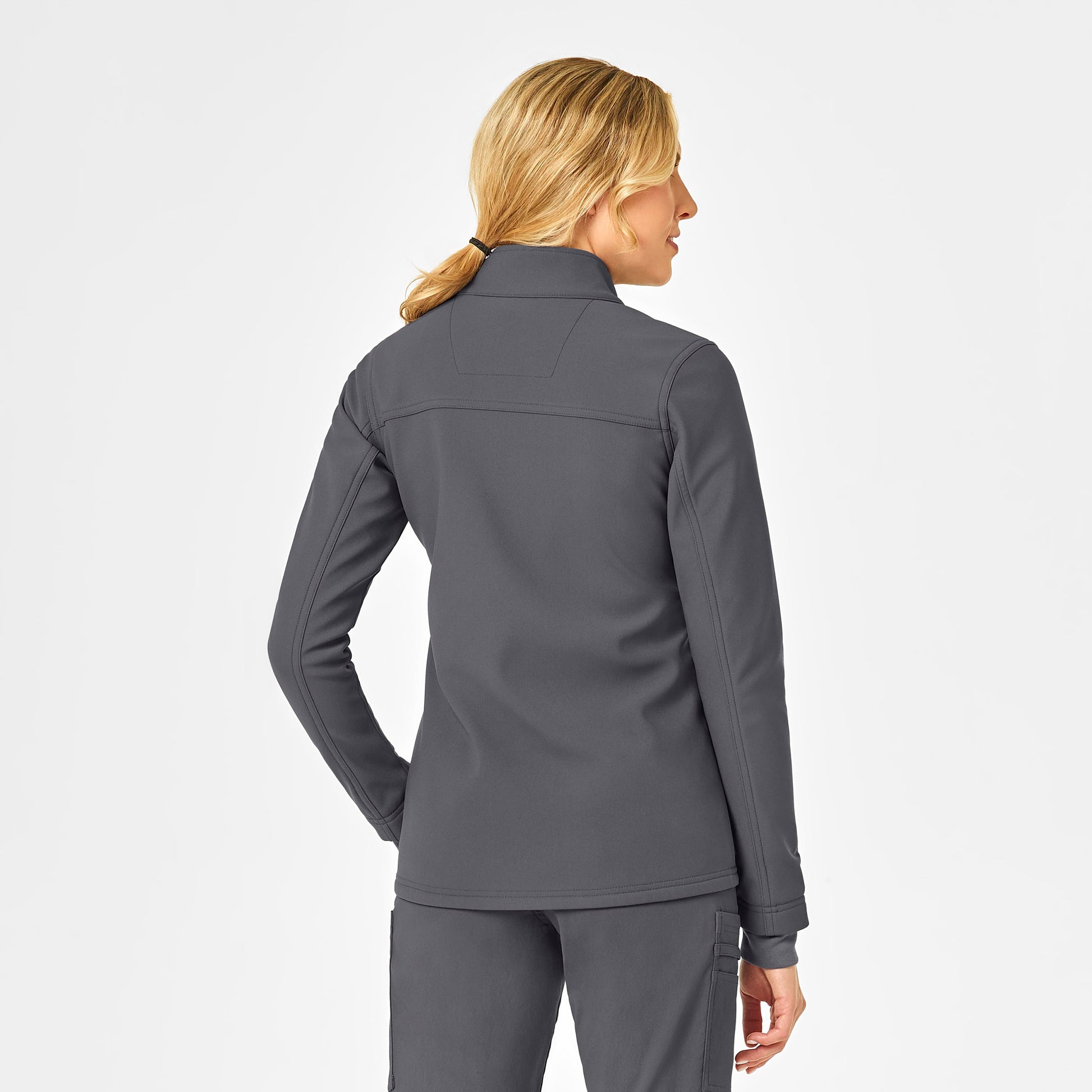 Carhartt C81023 Women's Rugged Flex Fleece Jacket Pewter Back