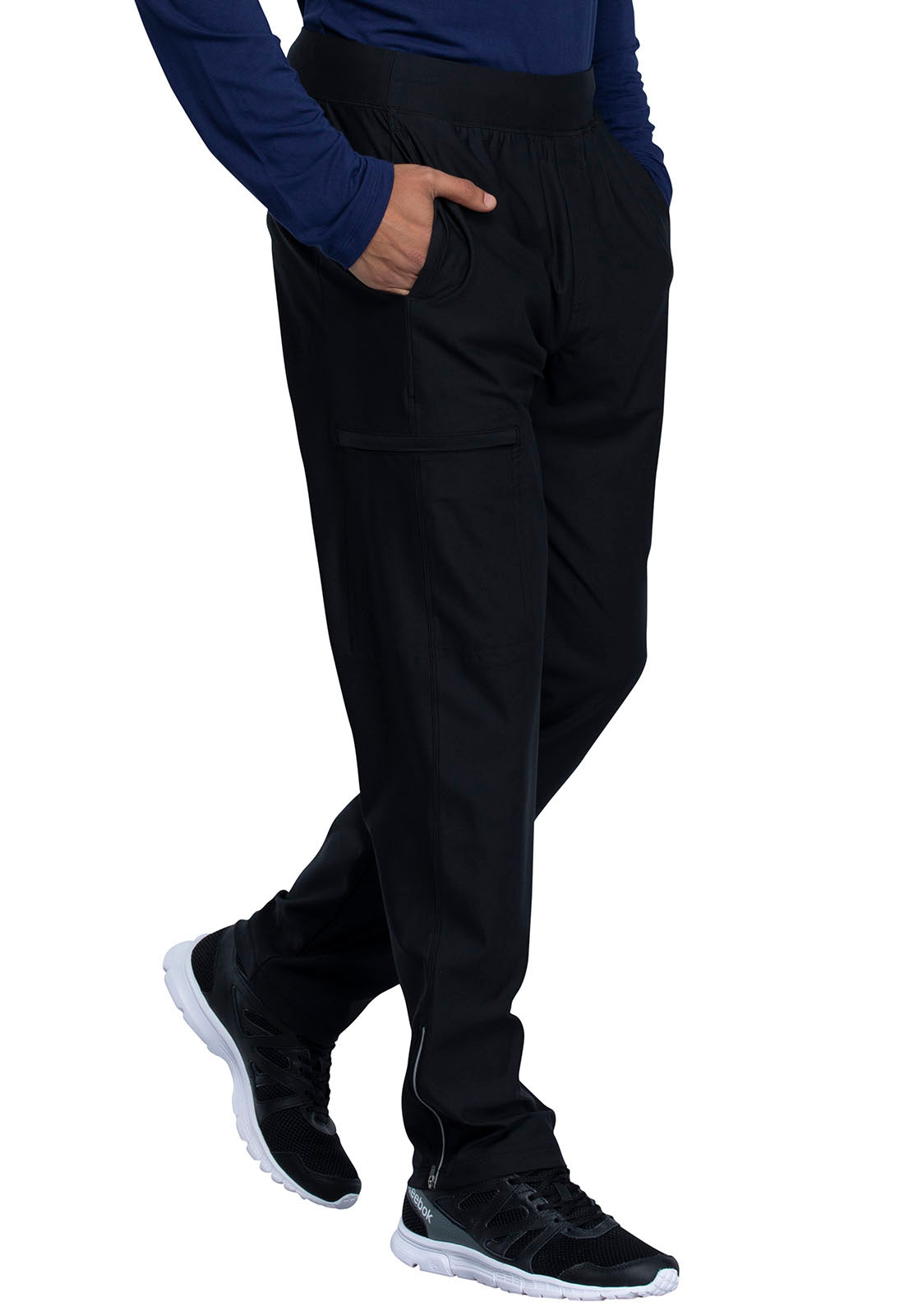 Cherokee FORM CK185 Men's Tapered Leg Scrub Pant Black