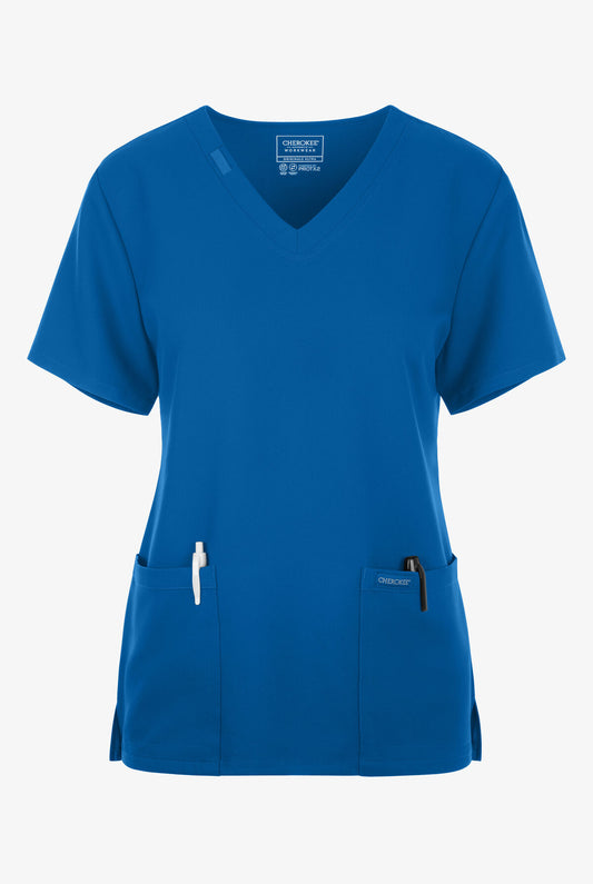 Cherokee Workwear Originals CK953 Ultra Women's 2-Pocket V-Neck Scrub Top | Nursing