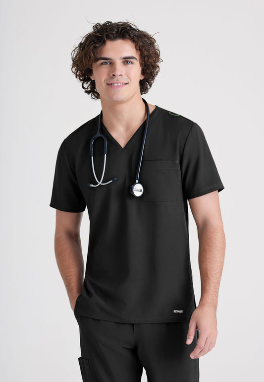 Barco Grey's Anatomy Evolve GSST179 Men's 1 Pocket Top Black