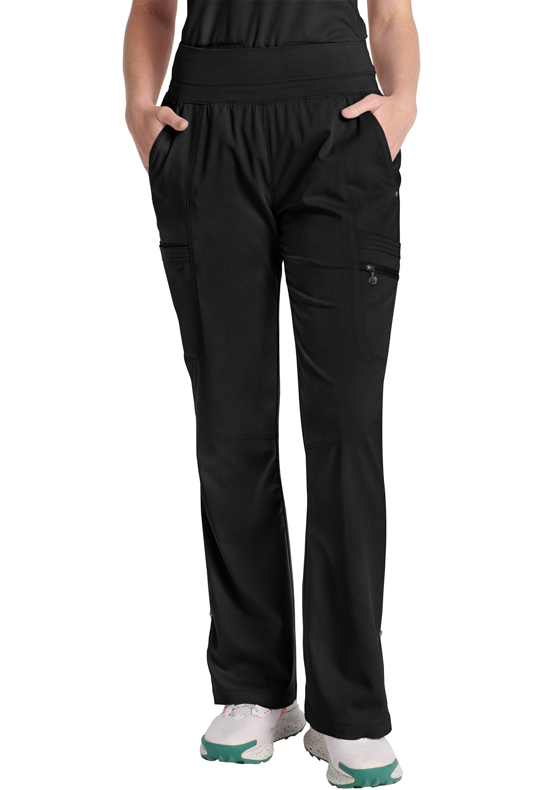 Healing Hands Purple Label HH002 Women's Yoga Waist Bootcut Pant Black