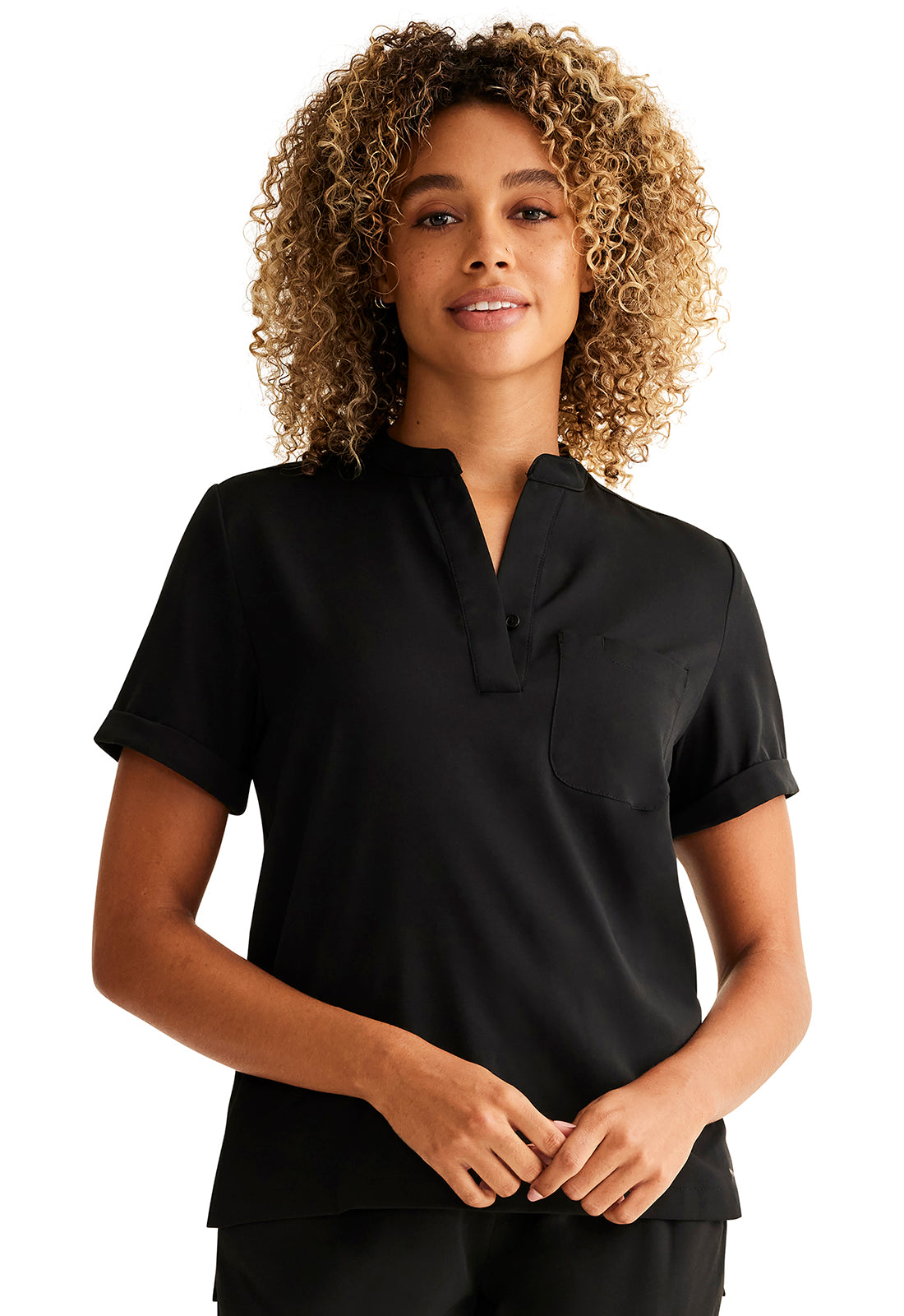 Healing Hands HH Works HH650 Women's Tuckable Scrub Top Black