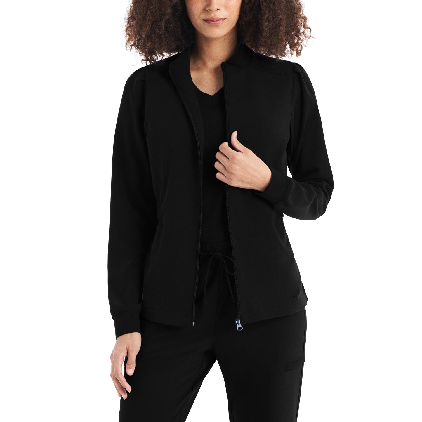 White Cross CRFT WJ704 Women's 2 Pocket Scrub Jacket Black