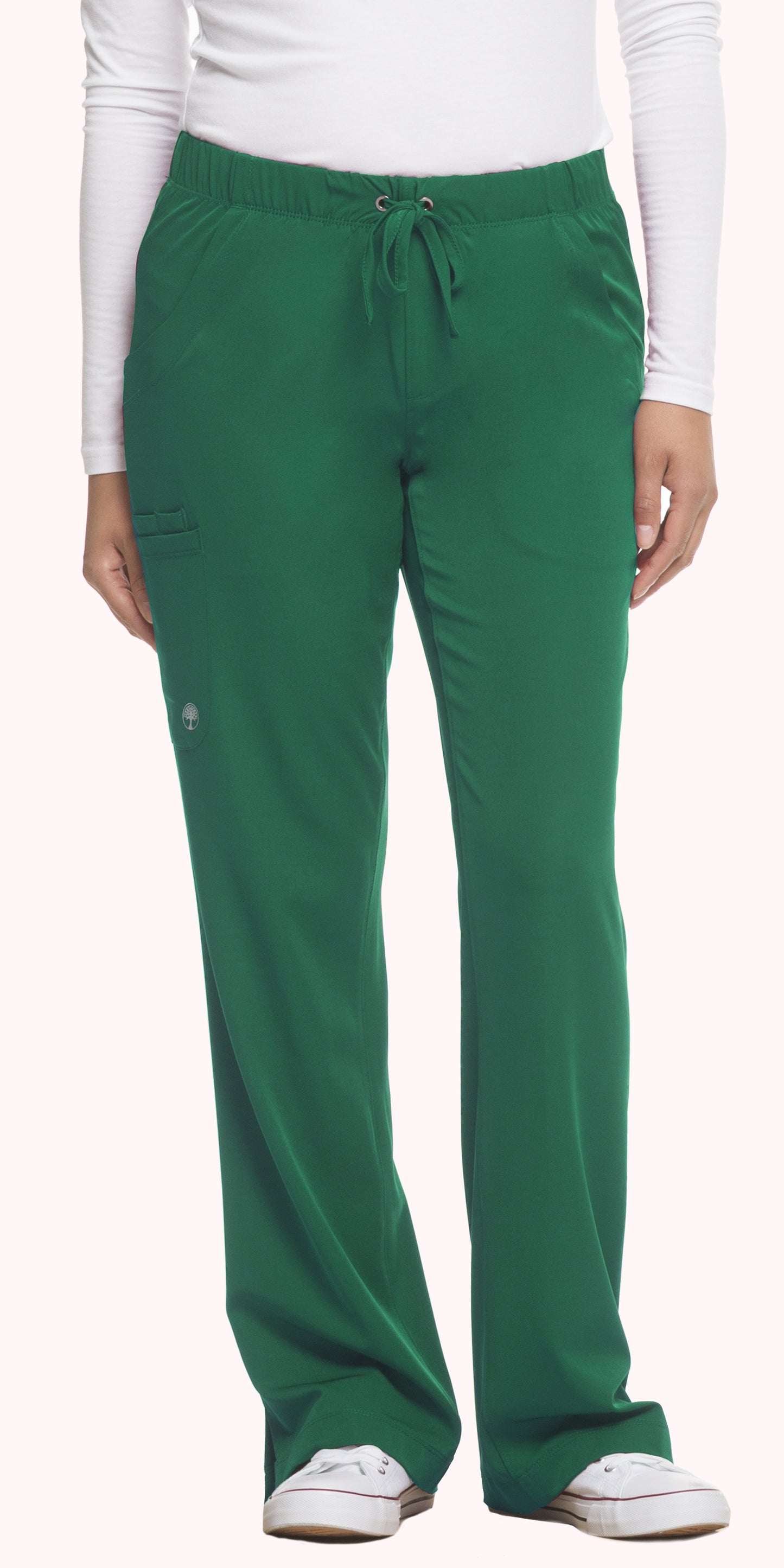 Healing Hands HHWorks 9560 Rebecca Women's Pant - PETITE Hunter Green Front 