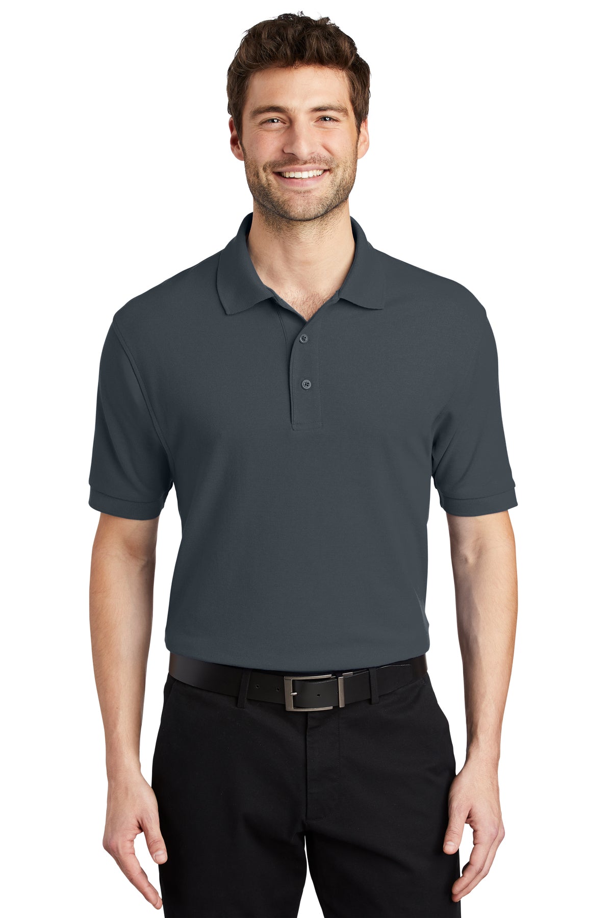 Mercy College K500 Men's Polo Shirt Steel Grey