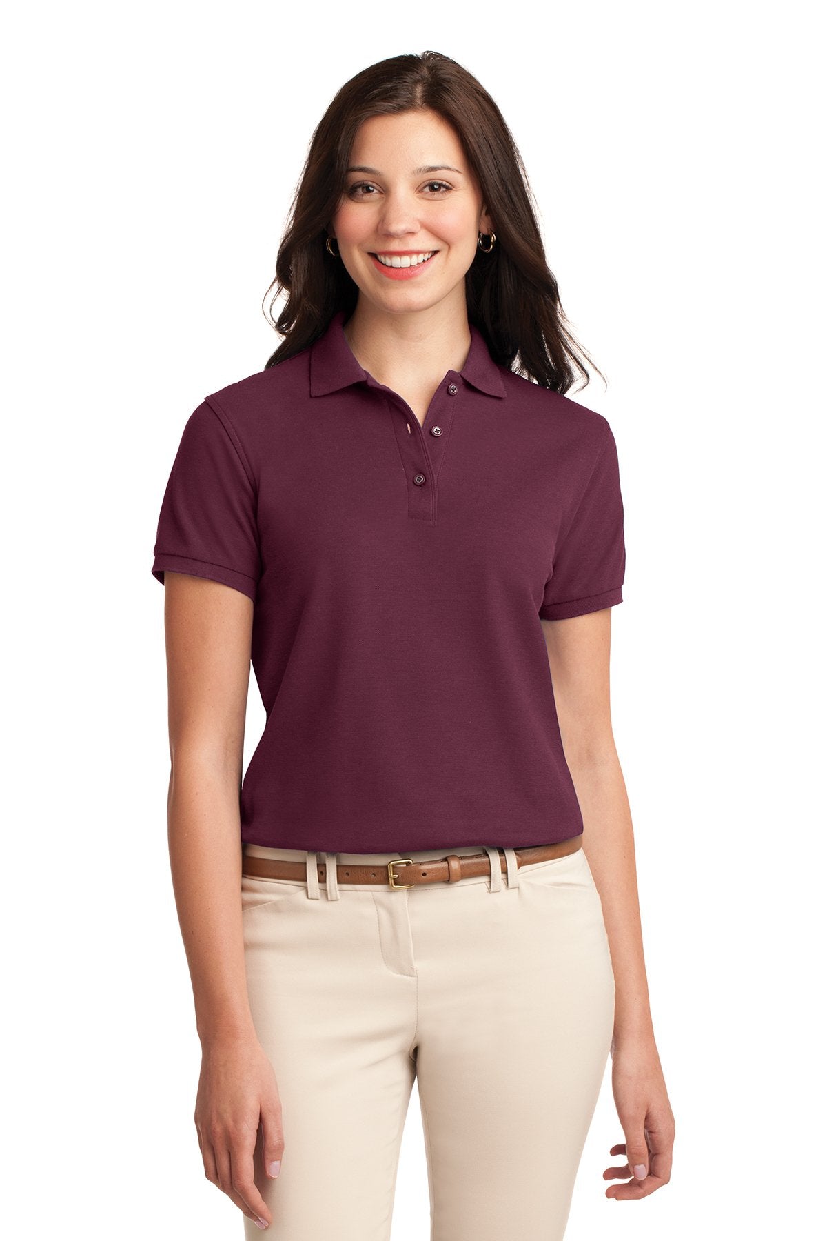 Mercy College L500 Women's Polo Shirt Burgundy