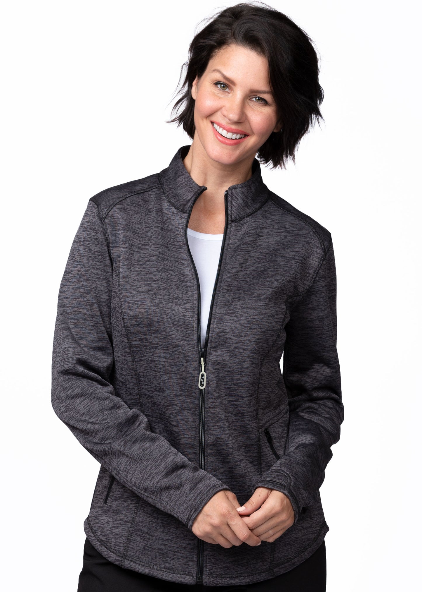 Ava Therese by Zavate 2023 Women's Megan Fleece Jacket Heather Grey