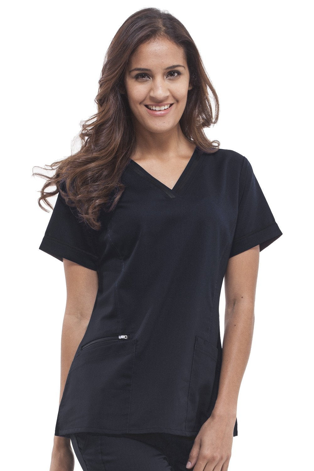 Healing Hands Purple Label 2278 Women's Jasmin V-Neck Scrub Top black