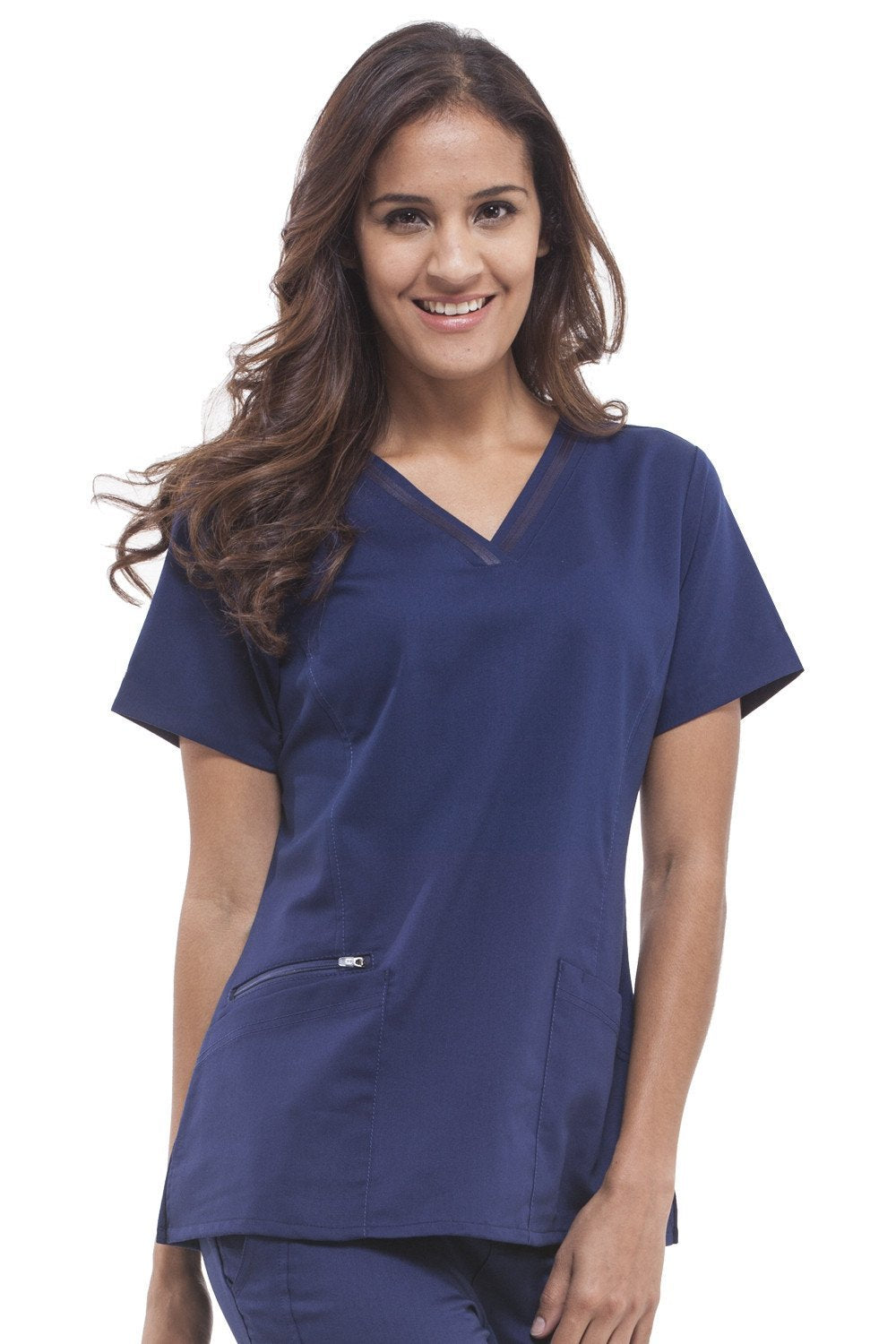 Healing Hands Purple Label 2278 Women's Jasmin V-Neck Scrub Top Navy Blue