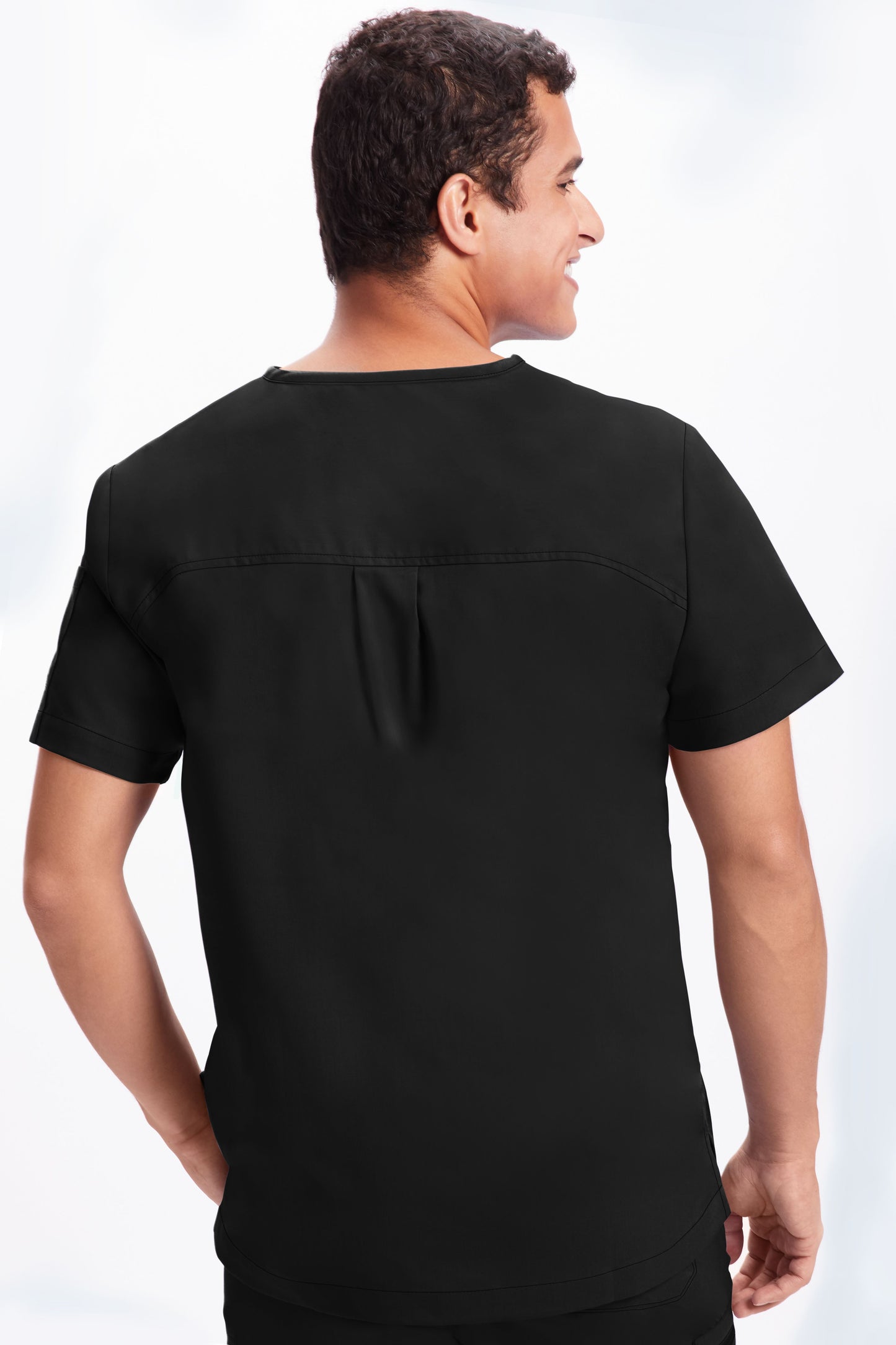 Healing Hands Purple Label 2330 Men's V-Neck Scrub Top Black Back