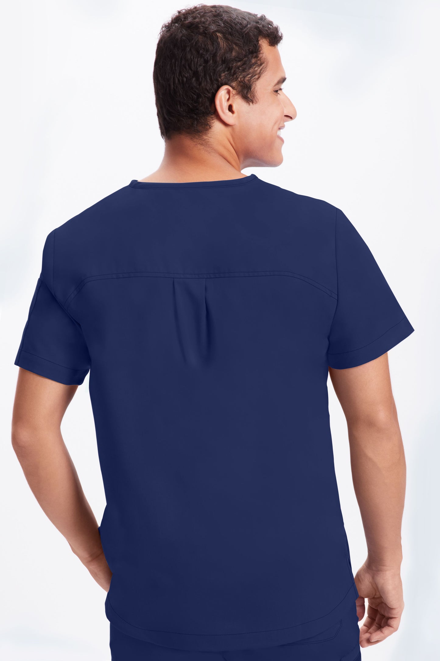 Healing Hands Purple Label 2330 Men's V-Neck Scrub Top Navy Back