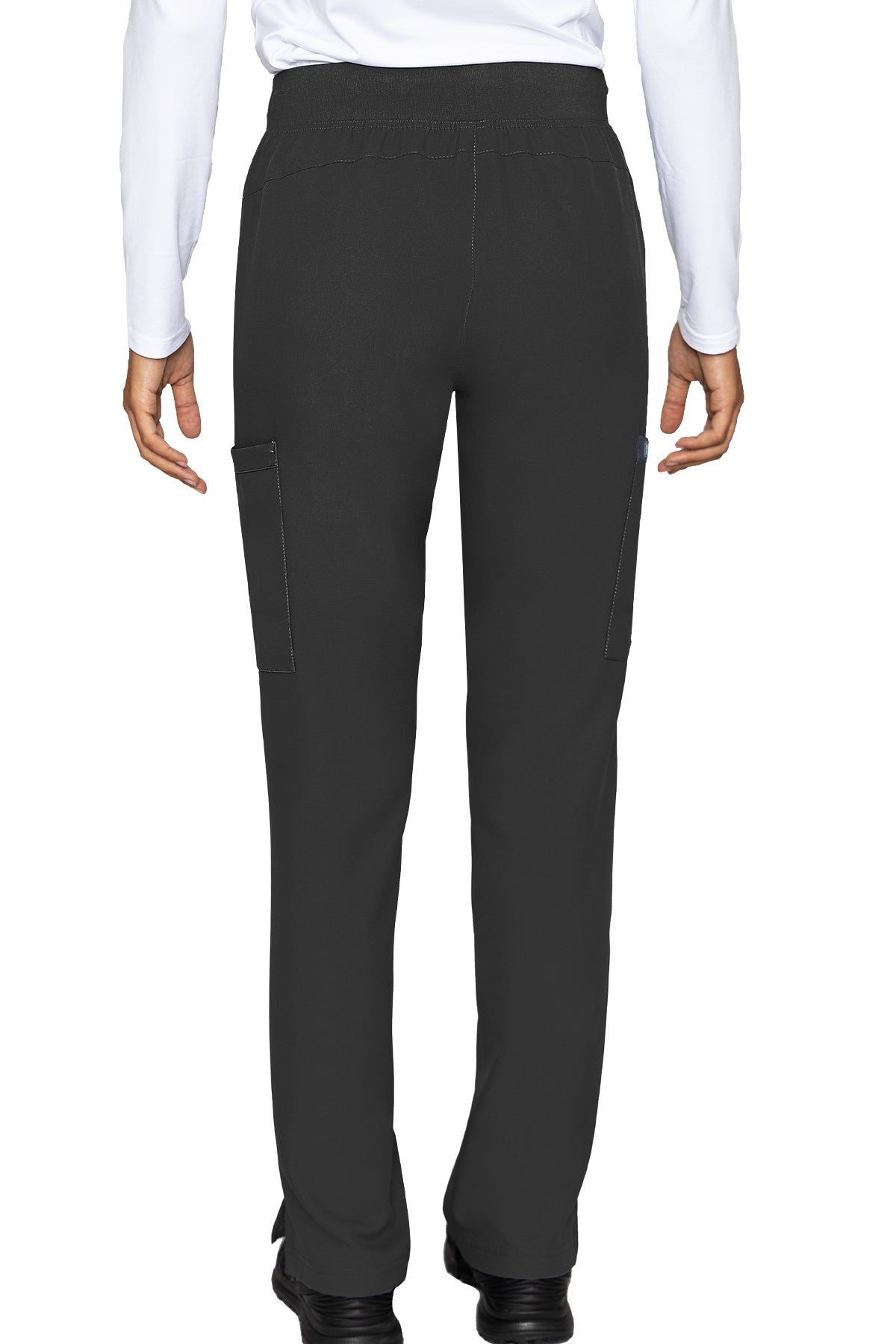 Med Couture 2702 Insight Women's Zipper Pocket Pant - PETITE Black Back