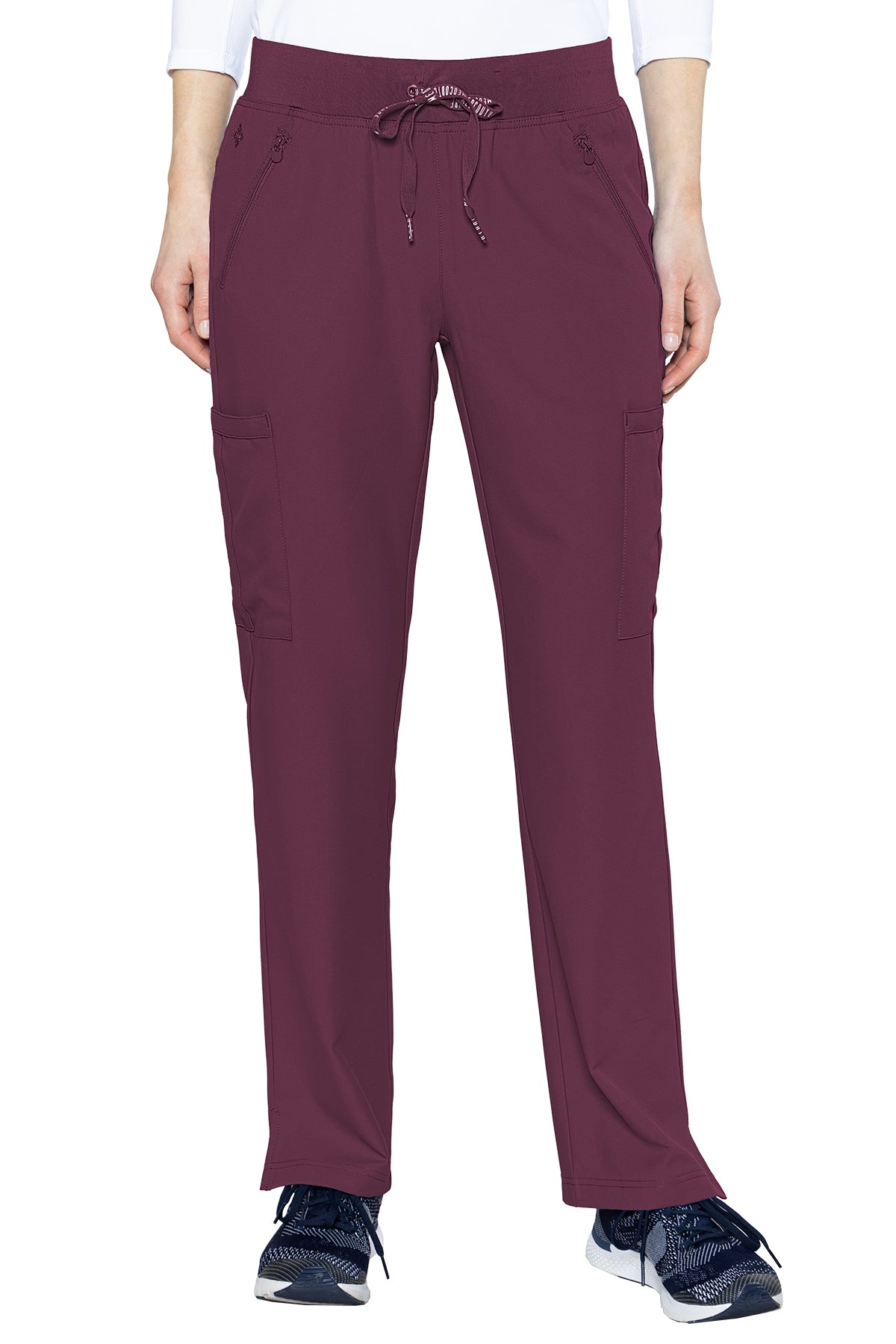 Med Couture 2702 Insight Women's Zipper Pocket Pant - TALL wine front