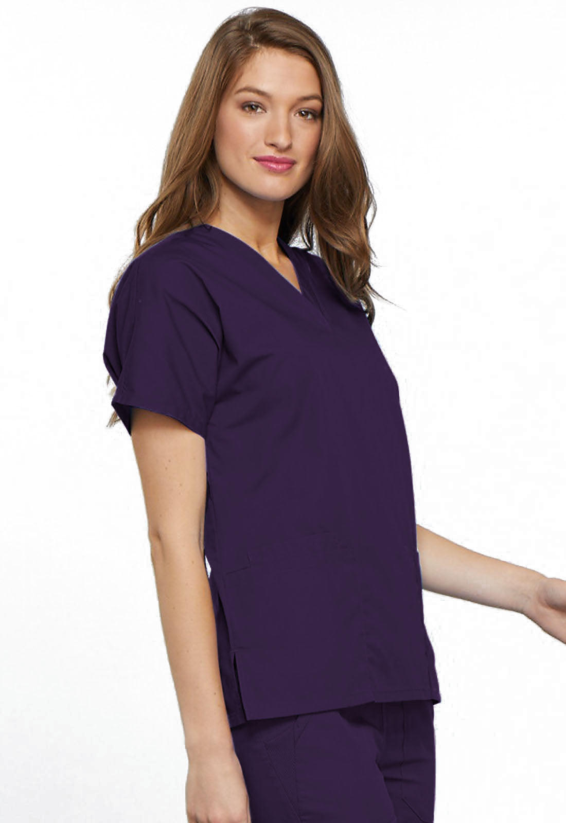 Cherokee Workwear Originals 4700 Unisex Scrub Top (XXS-XL) Eggplant Right 