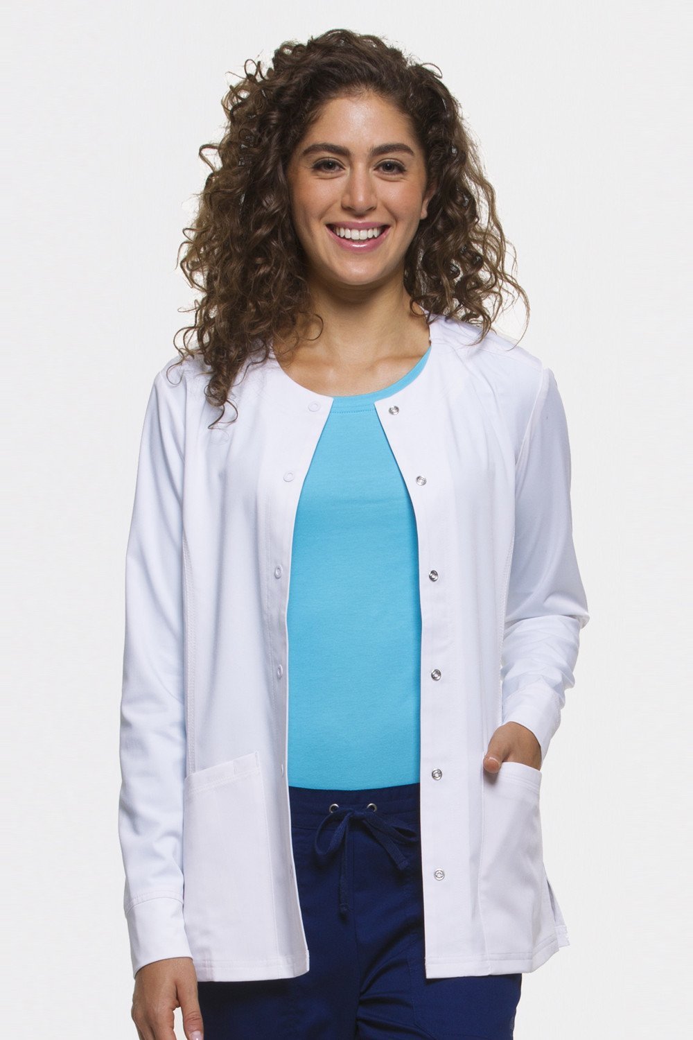 Healing Hands Purple Label 5063 Daisy Warm-Up Jacket White