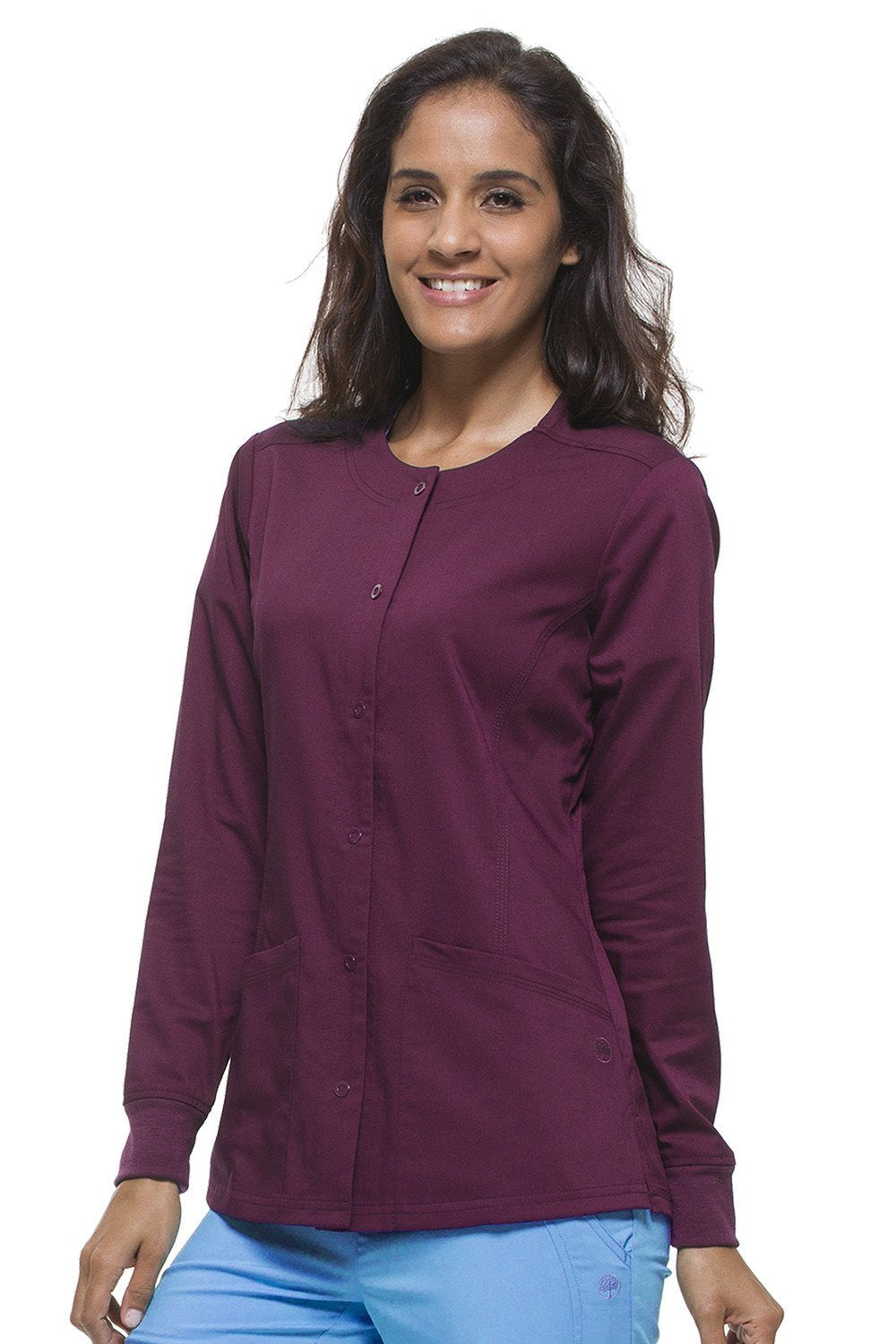Healing Hands Purple Label 5063 Daisy Warm-Up Jacket Wine