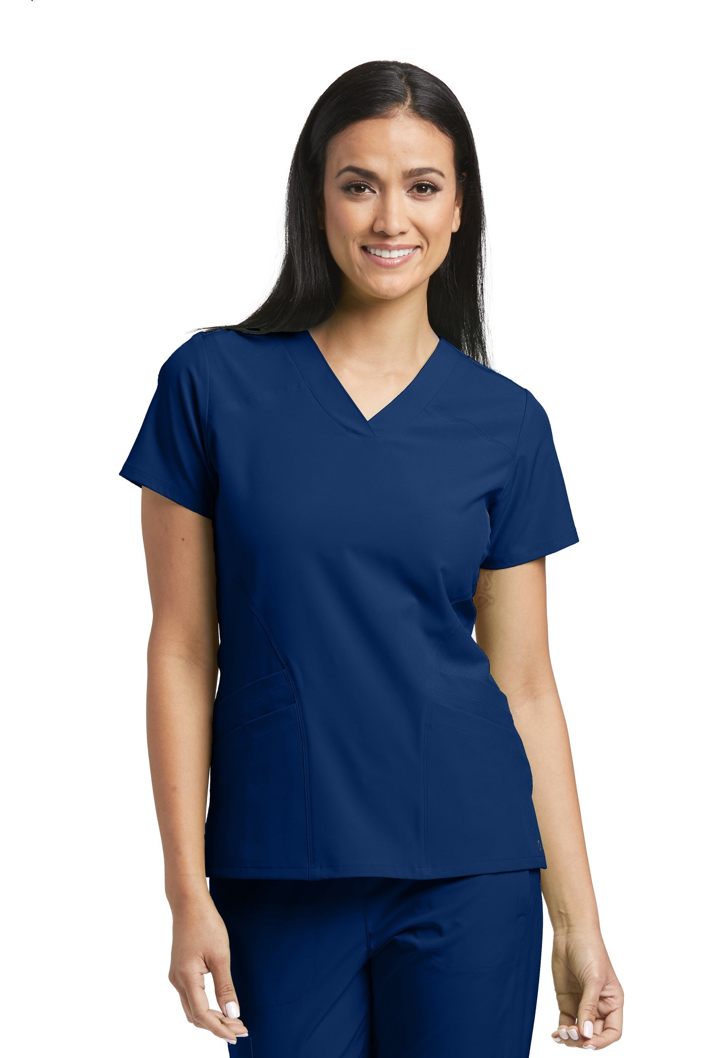 Barco One 5106 Women's Pulse Sporty V-Neck Scrub Top Navy Blue