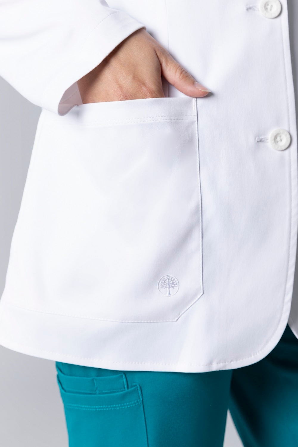 Healing Hands 5160 Flo Lab Coat White Outside Pocket