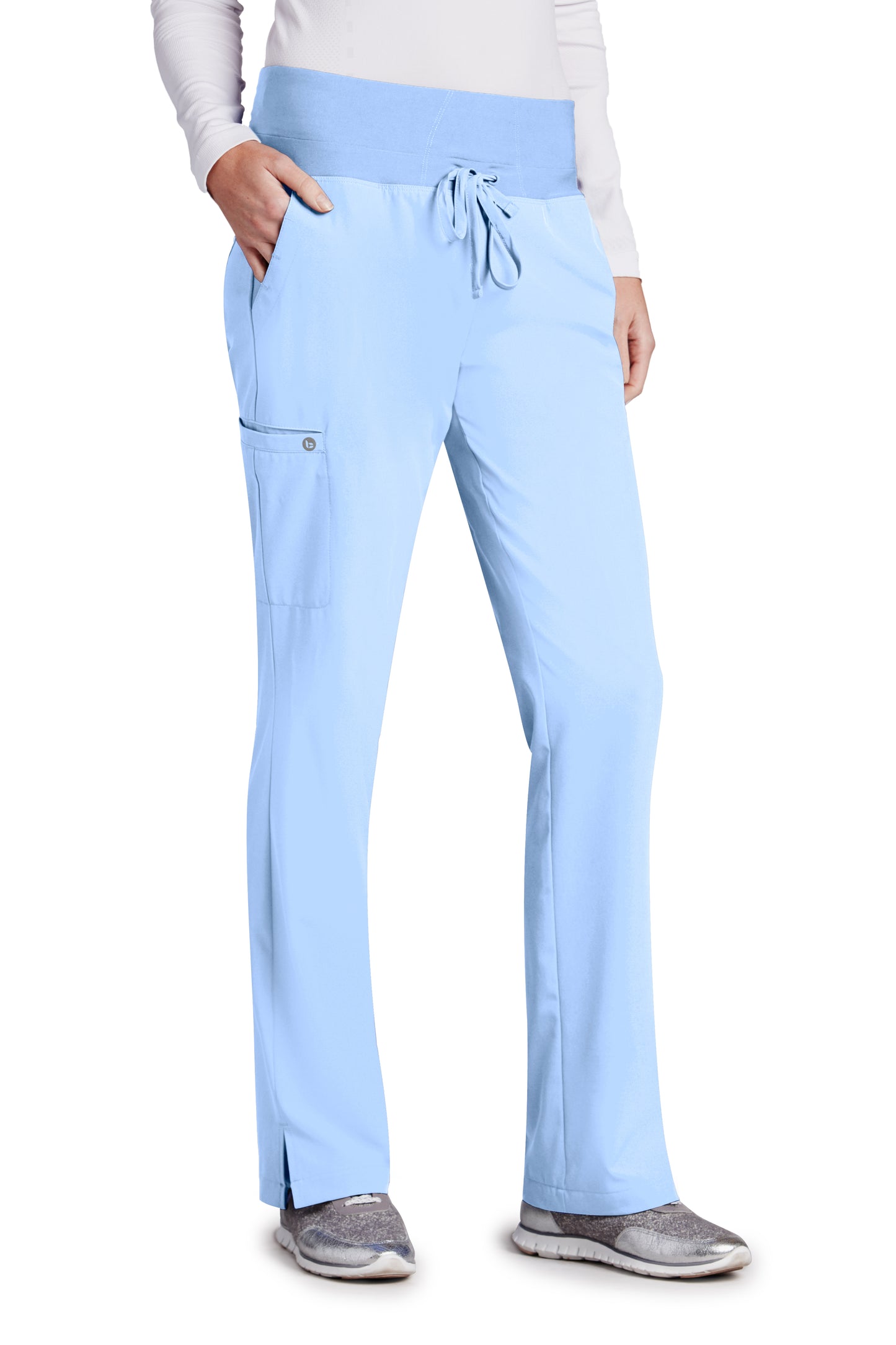 Barco One 5206 Women's Stride Yoga Straight Leg Cargo Pant Ceil Blue
