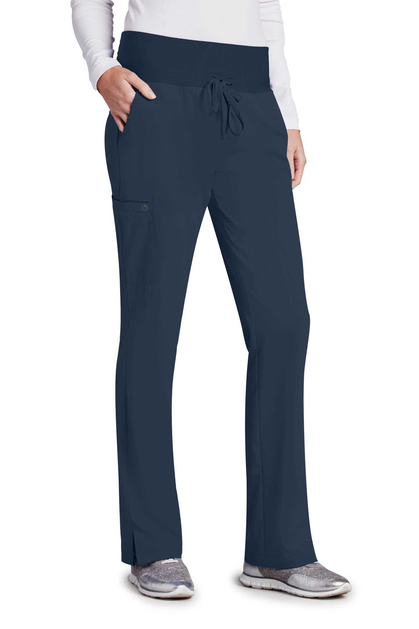 Barco One 5206 Women's Stride Yoga Straight Leg Cargo Pant Steel Grey