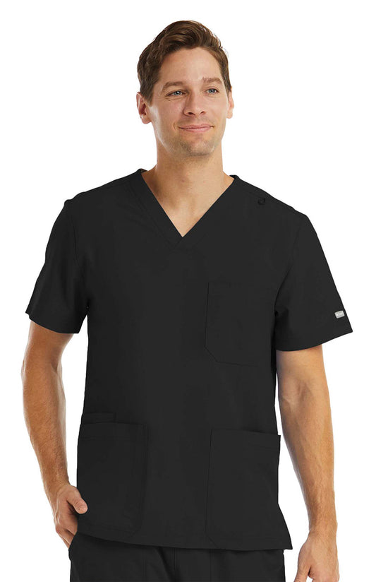 Maevn Momentum Men's 5802 Men's V-Neck Top Black