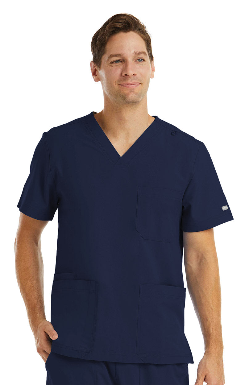 Maevn Momentum Men's 5802 Men's V-Neck Top Navy Blue