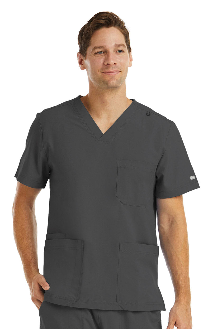 Maevn Momentum Men's 5802 Men's V-Neck Top Pewter Grey