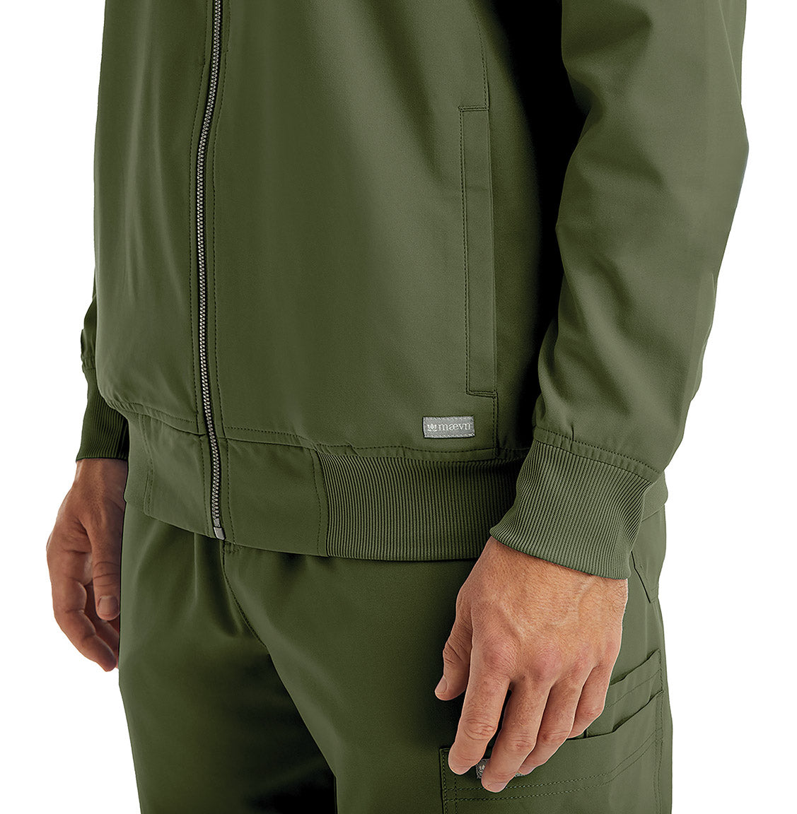 Maevn Momentum Men's 5861 Men's Front Zip Warmup Jacket Hem