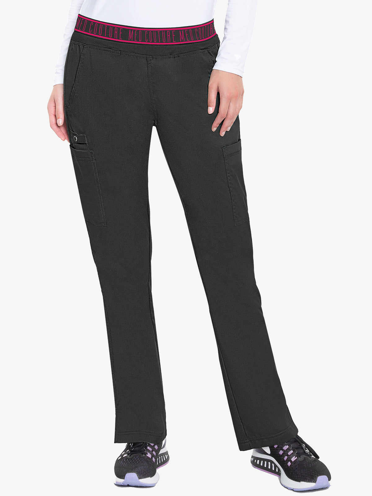 Med Couture Touch 7739 Women's Yoga 2 Cargo Pant Black