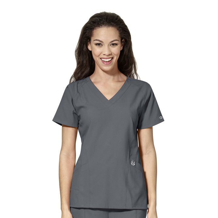 WonderWink W123 6155 Women's Top Pewter