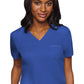 Med Couture Touch 7448 Women's Tuckable Chest Pocket Top Royal