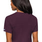 Med Couture Touch 7448 Women's Tuckable Chest Pocket Top Wine