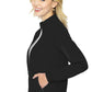 Med Couture Peaches 8674 Women's Full Zip Warm-Up Jacket Black Side