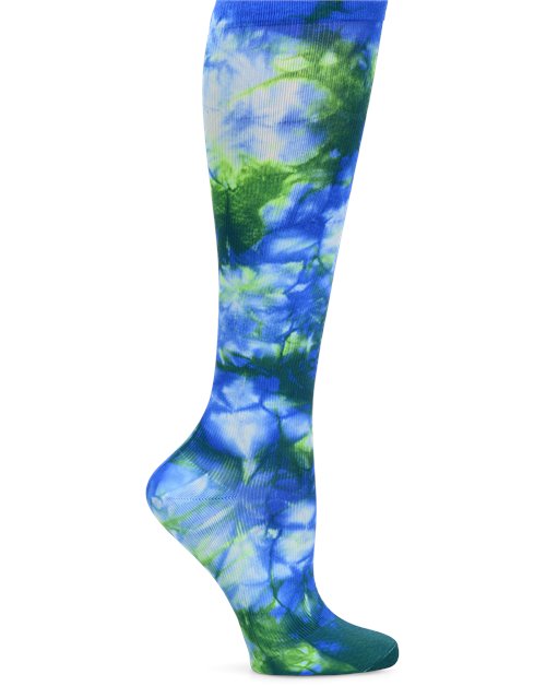 NurseMates Compression Socks - Tie Die Blue