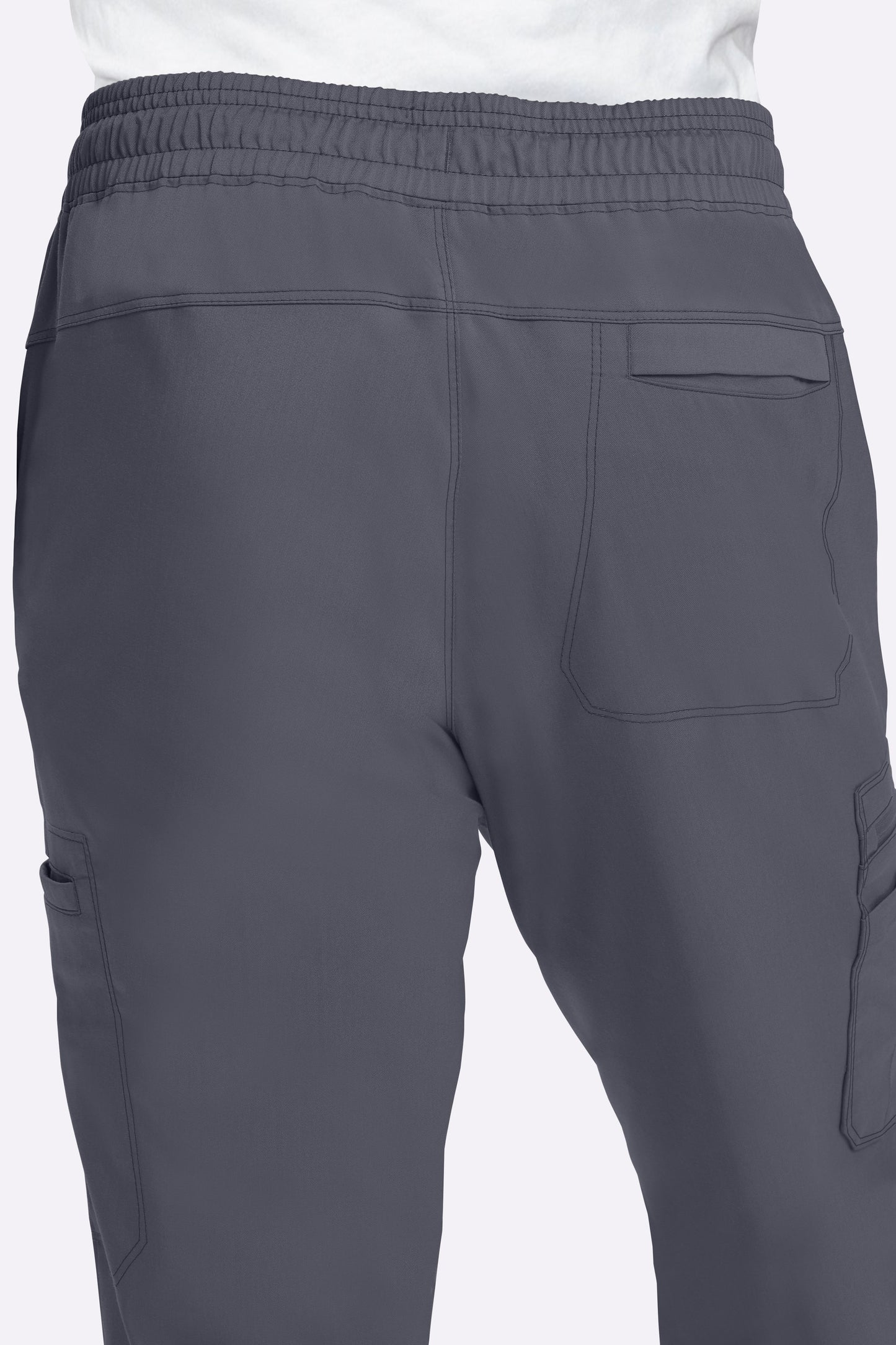 Healing Hands Purple Label 9300 Daniel Men's Pant - TALL Pewter Back