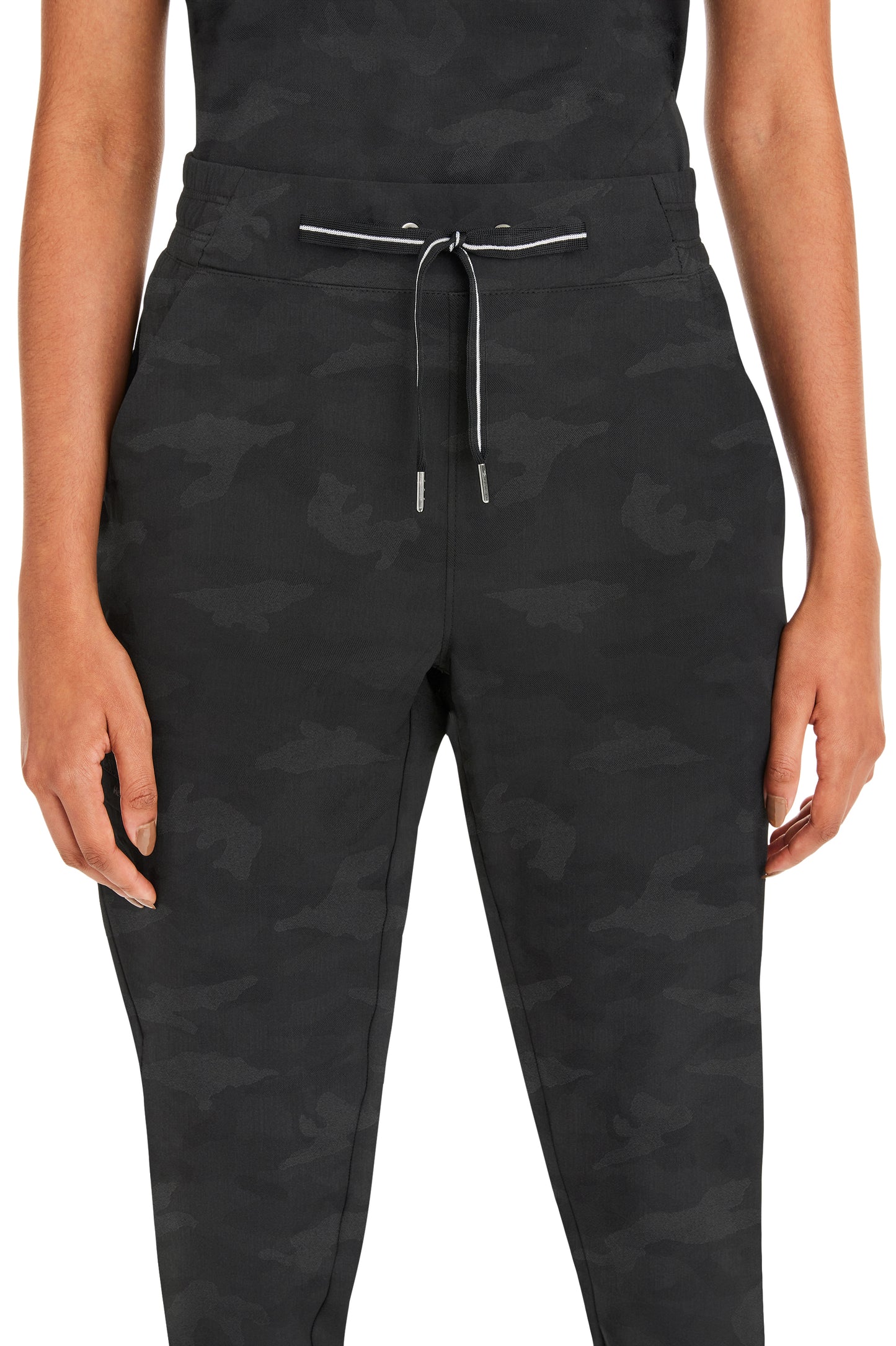 Healing Hands Purple Label Camo 9350 Women's Tate Jogger Pant Black Front Detail